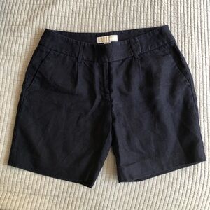 Michae Kors navy linen bermuda shorts 4